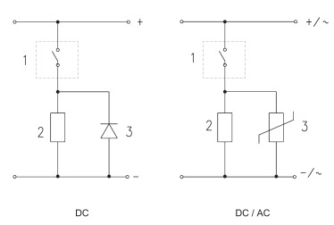 Электрическая схема магнитных датчиков положения Серий CSB-CSC