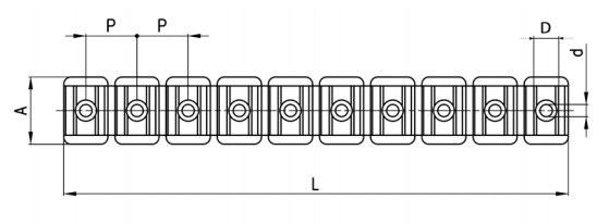 Габаритные размеры крепления трубки серии MPL