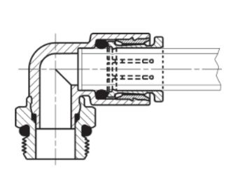Пример монтажа пневматической трубки в быстроразъемный фитинг Camozzi серии 7000